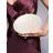 True Decadence Round Structured Woven Clutch Bag - Gold Metallic