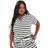 Vero Moda Veto Curve Towelling Polo T-Shirt - Mono Stripe