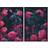 Home ESPRIT Velvet Black/Pink Wall Decor 83x123cm 2pcs