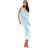 New Look Satin Floral Cowl Neck Midi Slip Dress - Blue
