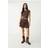Stradivarius Ruffled Mini Skirt - Brown
