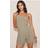 PrettyLittleThing Look Bead Detail One Shoulder Playsuit - Green