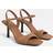 Stradivarius Leather High-Heel Sandals - Brown