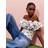 River Island Polka Dot Print Ruffle Bardot Top - White