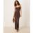 Gina Tricot Maxi Slip Dress Långklänningar - Brun