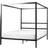 Beliani Modern Minimalist King Size Canopy Metal Plywood Slats Black Lestards Frame Bed