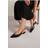 LTS Buckle Slingback Flats - Black