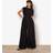 Apricot Womens Wide Leg Cotton Jumpsuit - Black