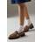 Faith Betsy Suede Western Buckle Chunky Loafers - Beige