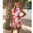 AX Paris Cream Floral Print Halter Neck Tie Waist Mini Dress - Cream/Pink