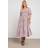 Yours Floral Shirred Square Neck Midaxi Dress - Pink