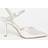 Quiz Silver Diamante Strap Court Heels - Grey