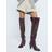River Island Faux Leather Thigh High Heeled Boots - Brown