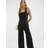 River Island Womens Sleeveless Double Breasted Jumpsuit - Black
