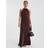 River Island Petite Satin Halter Neck Maxi Dress - Brown