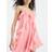 River Island Womens Chiffon Ruffle Mini Shift Dress - Pink
