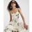 River Island Womens Sleeveless Floral Corset Midi Dress - White