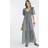 River Island Gingham V Neck Frill Midi Dress - Black
