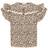 Saint Tropez Kirby Leopard Print Frill Sleeve Top - Creme