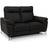 FurnHouse Selesta Black Sofa 162cm 2 personers