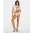 River Island Cream Floral Shirred Low Rise Bikini Bottoms - Cream