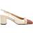 Valentino Garavani Eleganta Slingback Klackar Med Mässingslogo - Beige