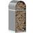 vidaXL Log Holder Light Grey 40 x 45 x 100 cm Galvanised Steel