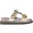 Kurt Geiger Orson Crystal Leather Slider Sandals - Gold