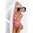 River Island Floral Plunge Belted Swimsuit - Pink