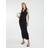 River Island Womens Sleeveless Ruched Textured Midi Dress - Black