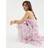 River Island Petite Ruffle Floral Maxi Dress - Purple