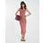 River Island Womens Sleeveless Metallic Midi Dress - Orange