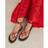 River Island Womens Strappy Tie Up Sandals - Red