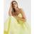 River Island Womens Yellow Sleeveless Corset Detail Midi Dress - Yellow