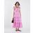 River Island Broderie Midi Dress - Pink