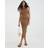 River Island Womens Sleeveless Metallic Midi Dress - Brown