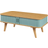[en.casa] Tysvær Natural/Blue Soffbord 50x100cm