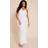 PrettyLittleThing Plus Chiffon Shell Embroidered Cowl Maxi Dress - White