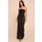 PrettyLittleThing Black Flower Detail Sheer Maxi Skirt