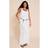 PrettyLittleThing Plus Textured Scoop Neck Maxi Dress - White