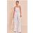 PrettyLittleThing Woven Pinstripe Asymmetric Jumpsuit - White