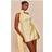 PrettyLittleThing Lemon Satin Scarf Detail Shift Dress - Lemon