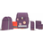 Lässig Boxy Unique 7-Piece School Bag Set - Purple