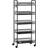Homcom 5 Tier Utility Rolling Cart Black Trolley Table