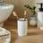 Dunelm Enamel Ceramic Toothbrush Holder White