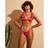 River Island Frilled Triangle Bikini Top - Red