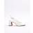 River Island Curved Block Court Heels - White