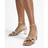 River Island Womens Gold Wide Fit Strappy Block Heel Sandals - Gold