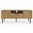 GFW Nervata Oak/Black TV Bench 119.5x49cm