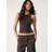 Stradivarius Ribbed Vest Top - Brown